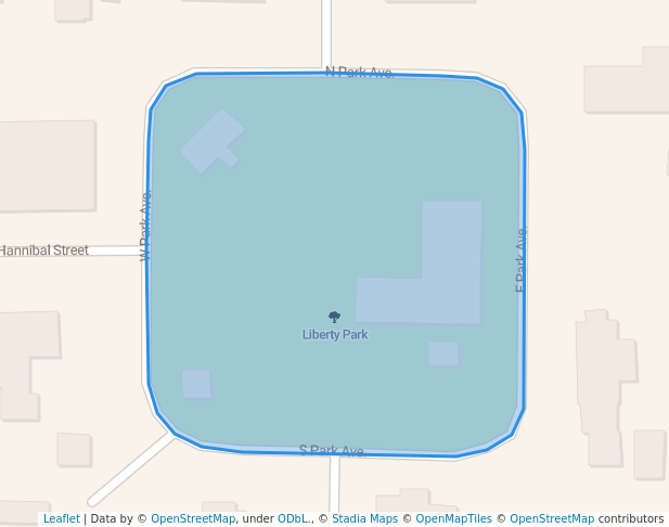 walking in Liberty Park map in Liberty