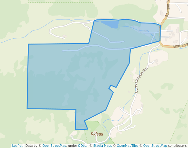 walking in Wright Canyon map in Clayton