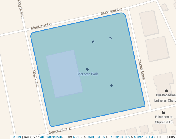 walking in McLaren Park map in Penticton
