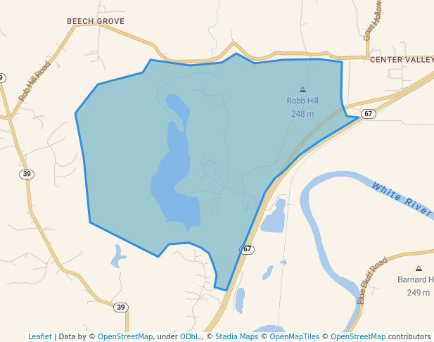 walking in Bradford Woods Nature Reserve map in Martinsville