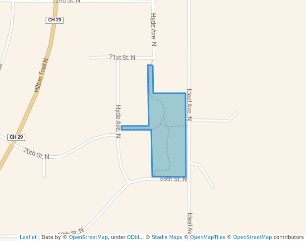 walking in Pheasant Run Park map in Mahtomedi