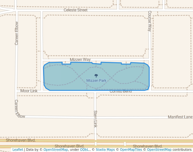 walking in Mizzen Park map in Alkimos