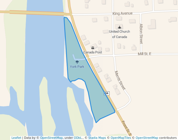 walking in York Park map in York