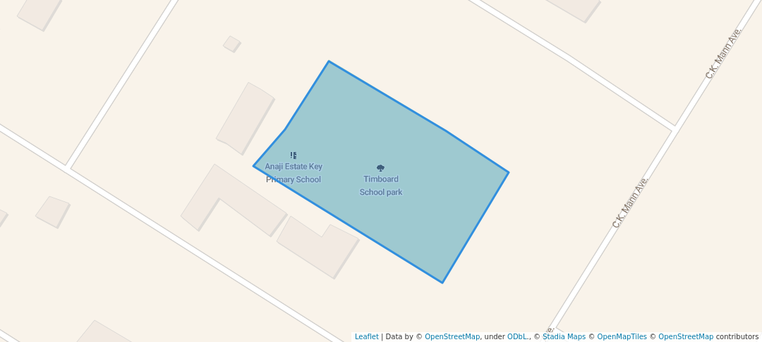 walking in Timboard School park map in Takoradi