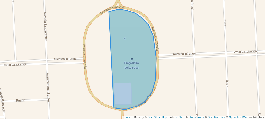 walking in Praça Bairo de Lourdes map in Anápolis