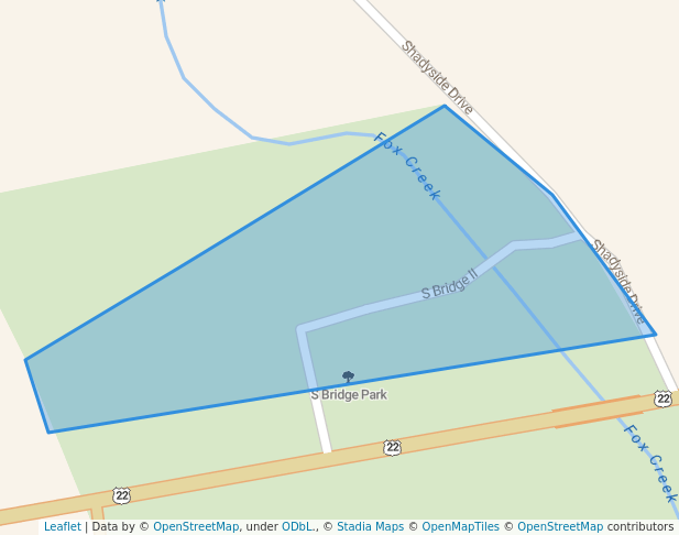 walking in S Bridge Park map in New Concord