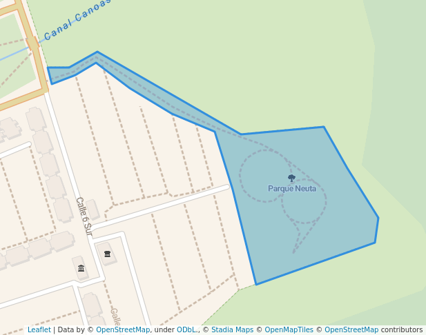 walking in Parque Neuta map in Soacha