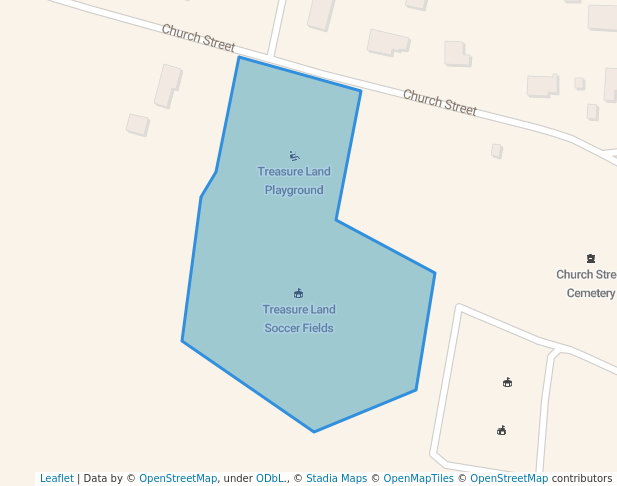 walking in Treasure Land Recreation Area map in Oxford