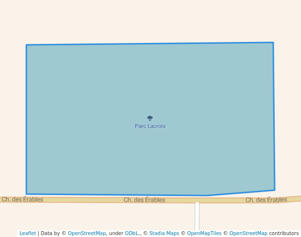 walking in Parc Lacroix map in Brigham
