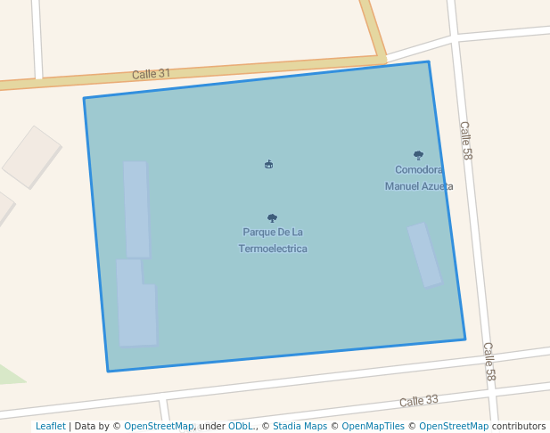 walking in Parque De La Termoelectrica map in Progreso