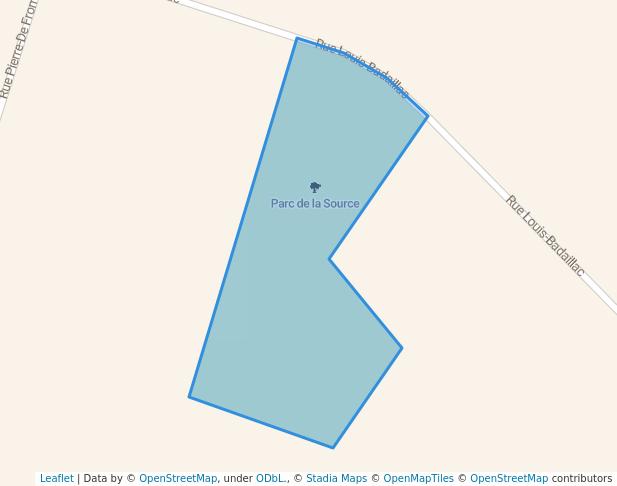 walking in Parc de la Source map in Carignan