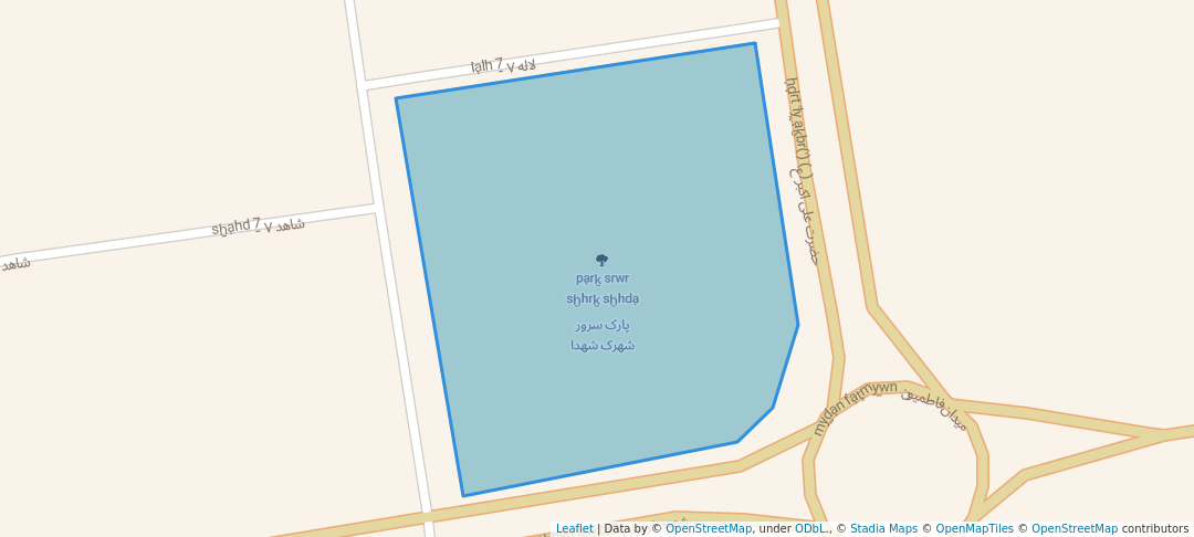 walking in پارک سرور شهرک شهدا map in Meybod