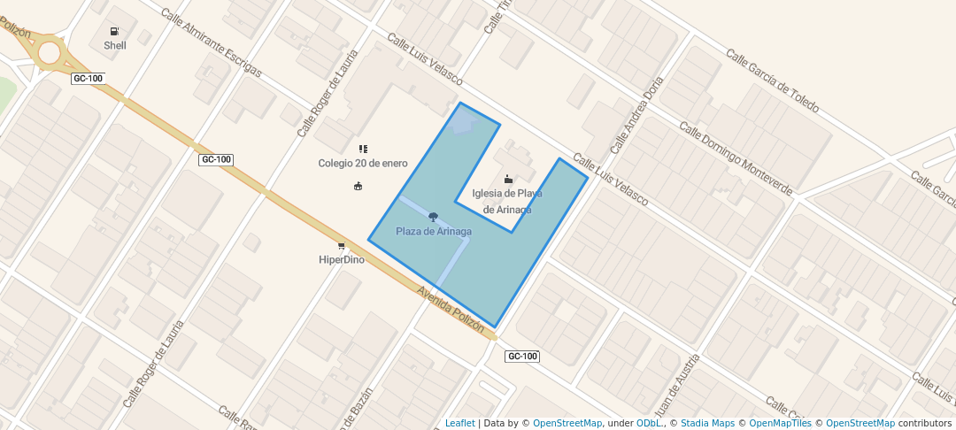 walking in Plaza de Arinaga map in Arinaga