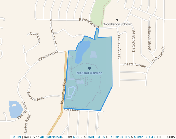 walking in Marland Mansion map in Ponca City