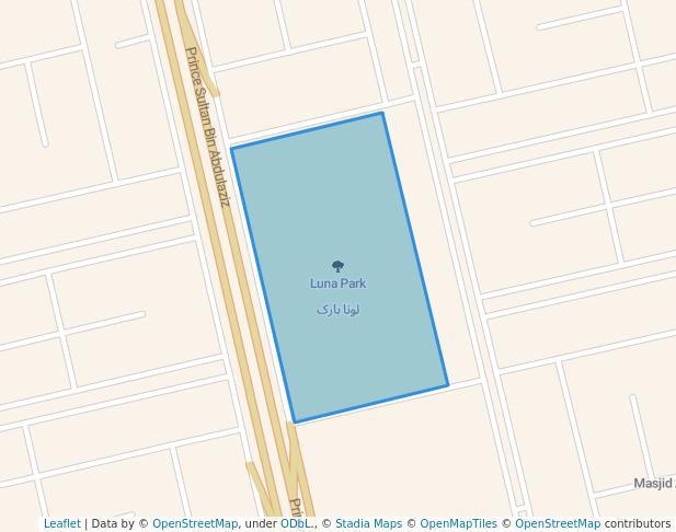 walking in Luna Park map in Medina