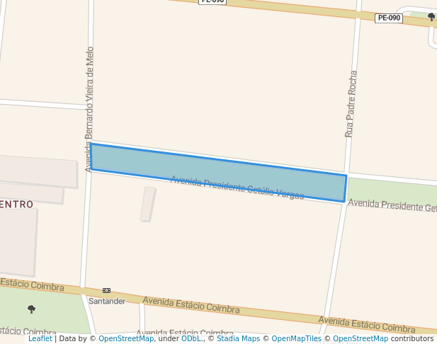 walking in Praça São José map in Carpina