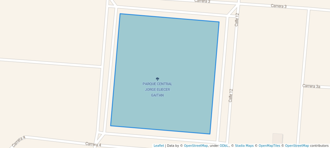 walking in PARQUE JORGE ELIAZAR GAITAN map in Puerto Boyacá