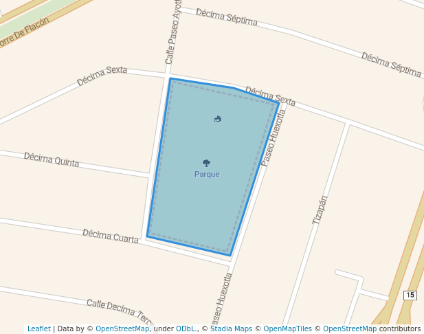 walking in Parque map in San Nicolás de los Garza