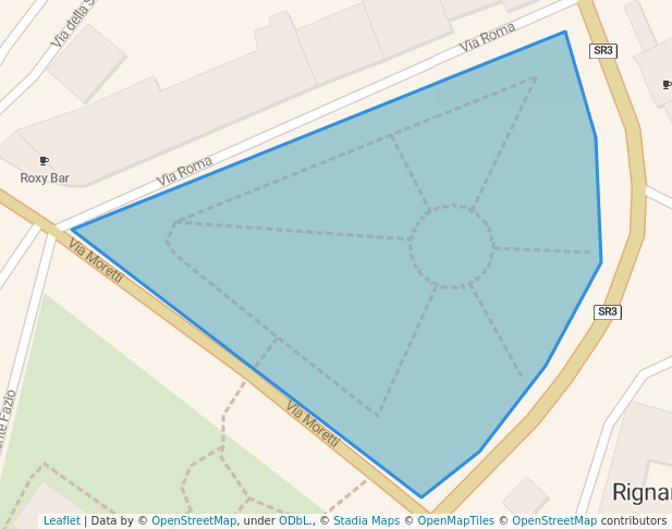 walking in Parco della Pace map in Rignano Flaminio