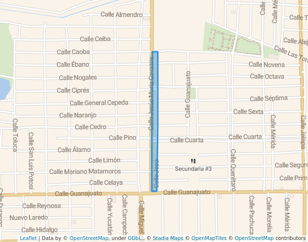 walking in Parque Lineal Rio Bravo map in Ciudad Río Bravo