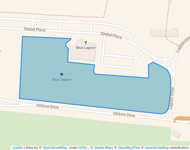 walking in Blue Lagoon map in Durban