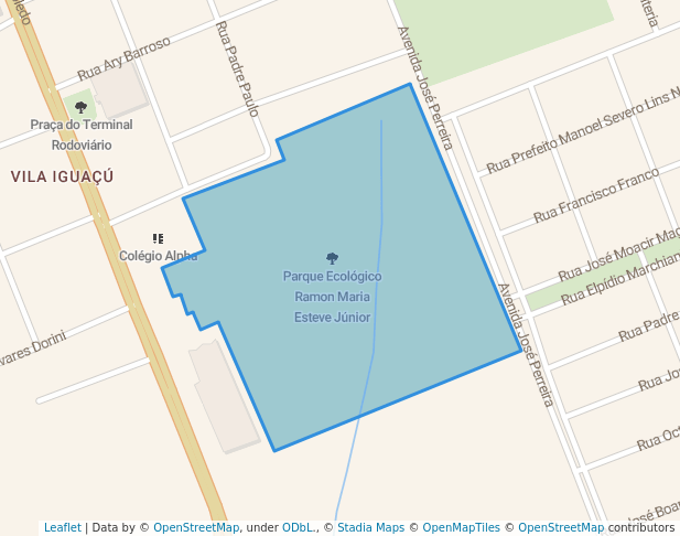 walking in Parque Ecológico Ramon Maria Esteve Júnior map in Rancharia