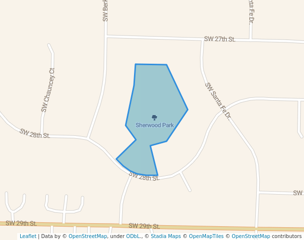 walking in Sherwood Park map in Topeka