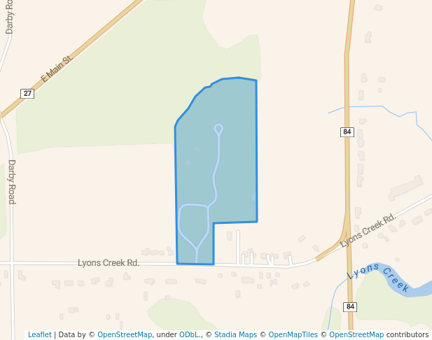 walking in Cooks Mills Park map in Welland