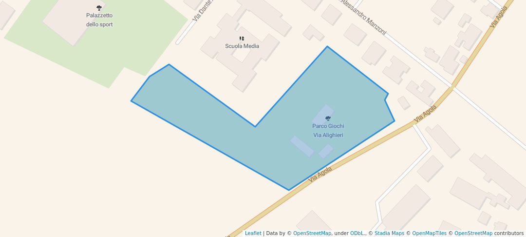 walking in Parco Giochi Via Alighieri map in Alseno