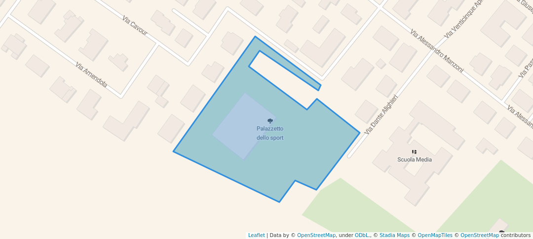 walking in Palazzetto dello sport map in Alseno