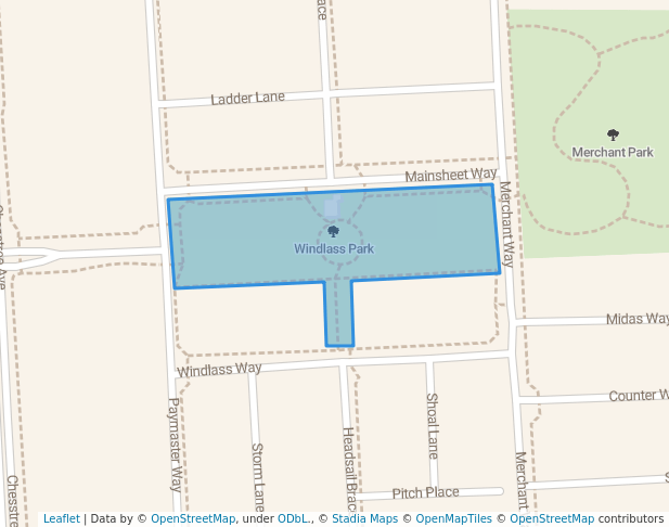 walking in Windlass Park map in Alkimos