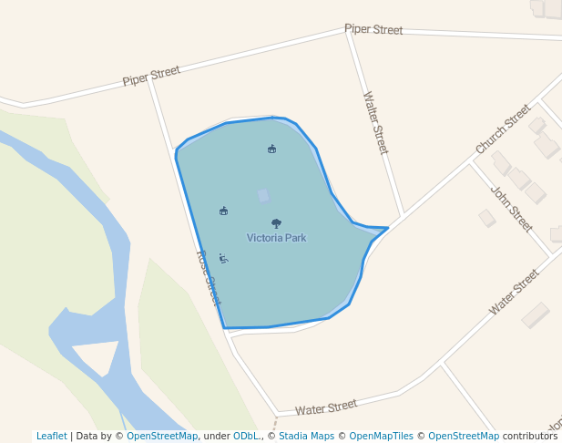 walking in Victoria Park map in Ayr