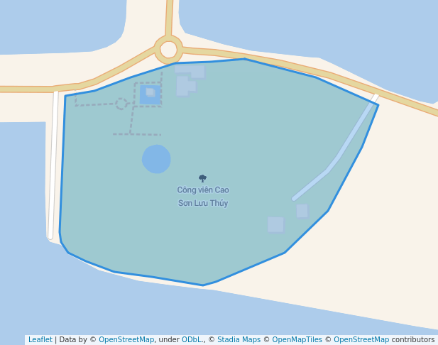 walking in Công viên Cao Sơn Lưu Thủy map in Cẩm Phả