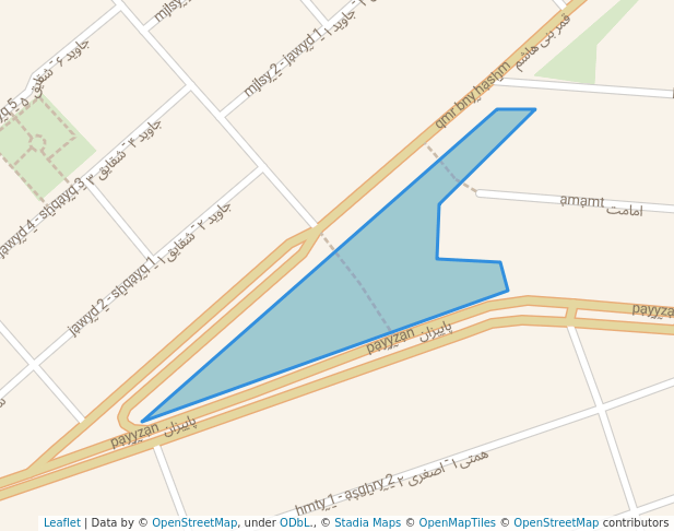 walking in بوستان قمر بنی هاشم map in Qom