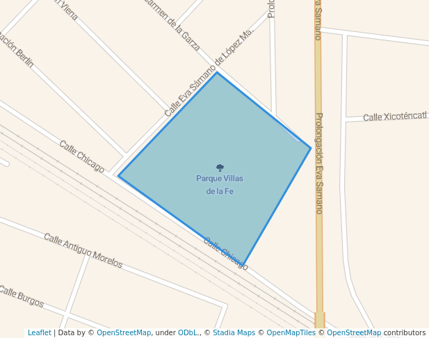 walking in Parque Villas de la Fe map in Nuevo Laredo