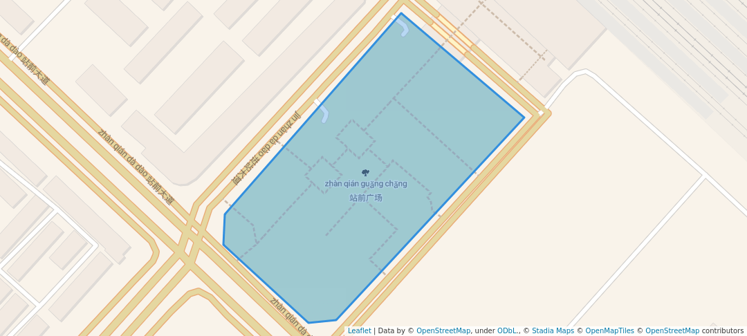 walking in 站前广场 map in Bai Se Shi