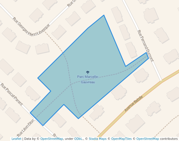 walking in Parc Marcelle-Gauvreau map in Rimouski