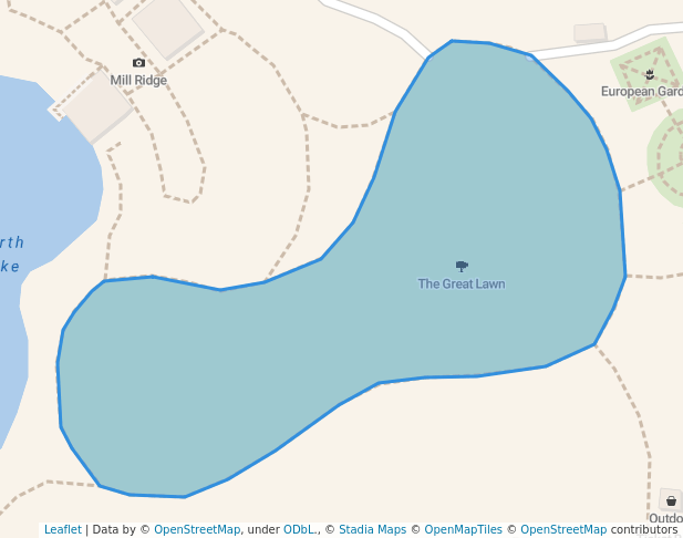 walking in The Great Lawn map in Union City