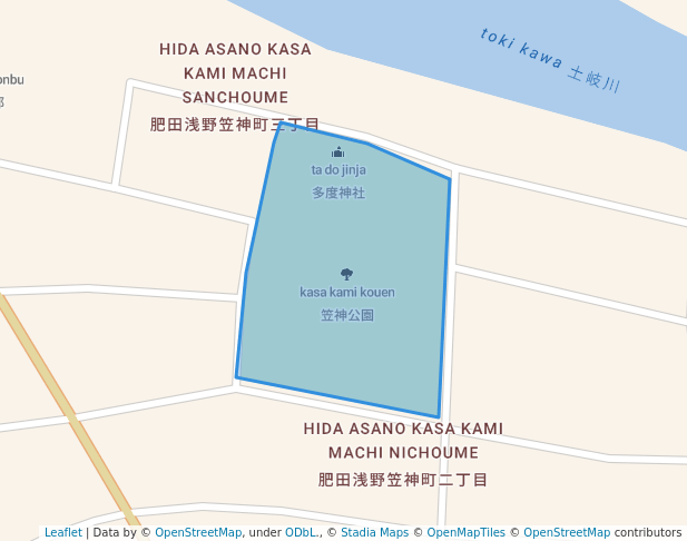 笠神公園 in Toki | Map and Routes