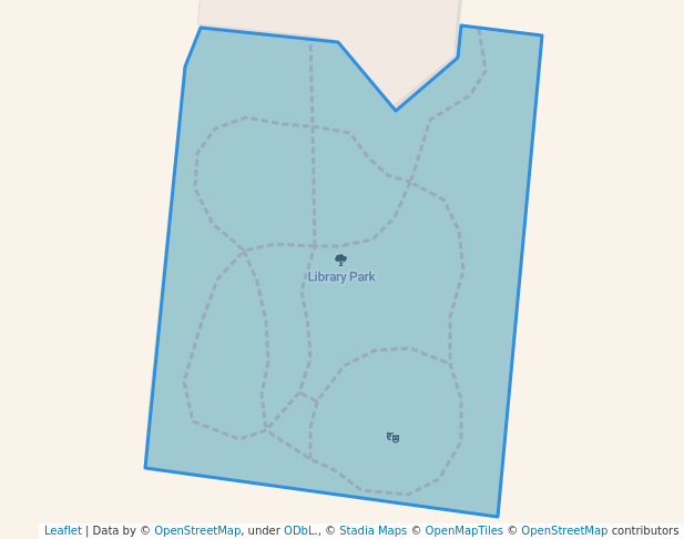 walking in Library Park map in Union City