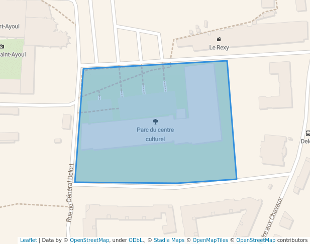 walking in Parc du centre culturel map in Provins