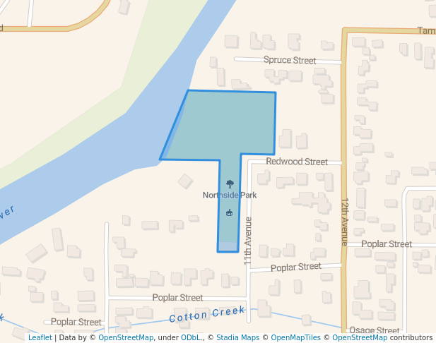 walking in Northside Park map in Sweet Home