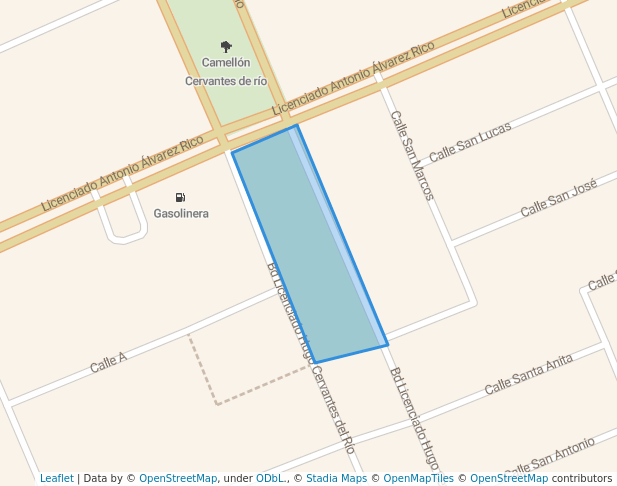 Camellón Cervantes de río