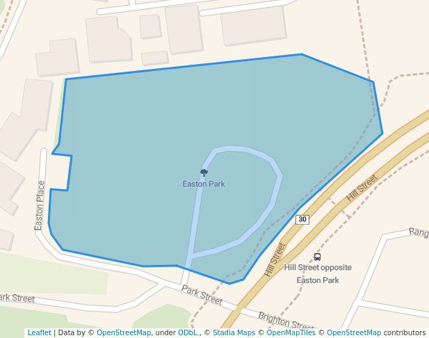 walking in Easton Park map in East Ballina