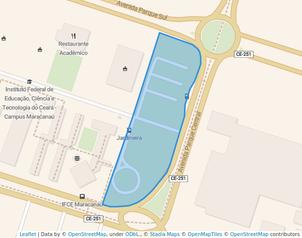 walking in Praça dos Estressados map in Maracanaú