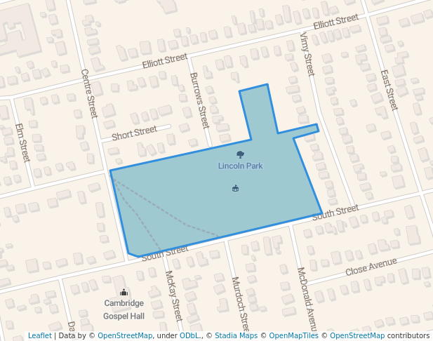 walking in Lincoln Park map in Cambridge