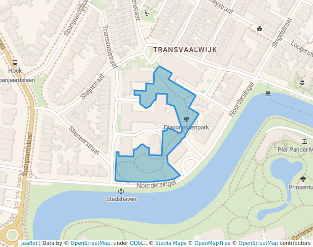 walking in Diaconessenpark map in Leeuwarden