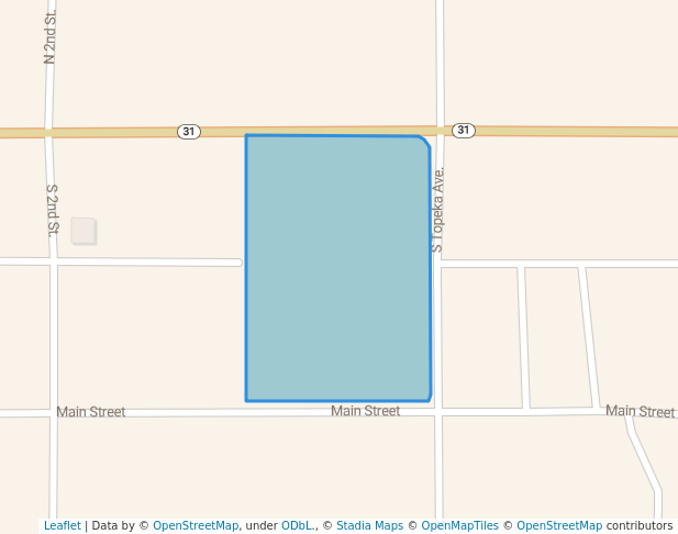 walking in Lincoln Park map in Osage City