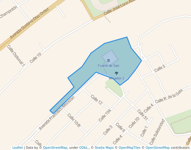 walking in Mirador 2 map in Campeche