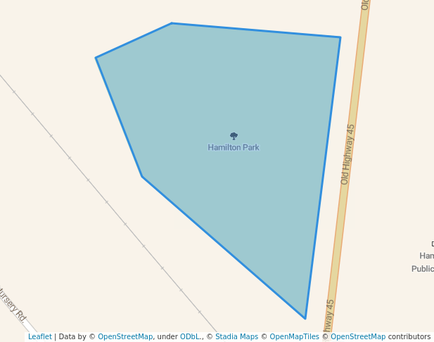 walking in Hamilton Park map in Hamilton